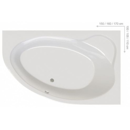Ванна Ravak ASYMMETRIC II 150 x 100 см, правая, CB41000000